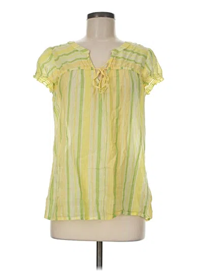 Pre-owned Old Navy Short Sleeve Blouse In Green