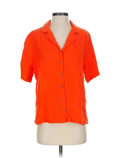 Pre-owned Old Navy Short Sleeve Blouse In Orange