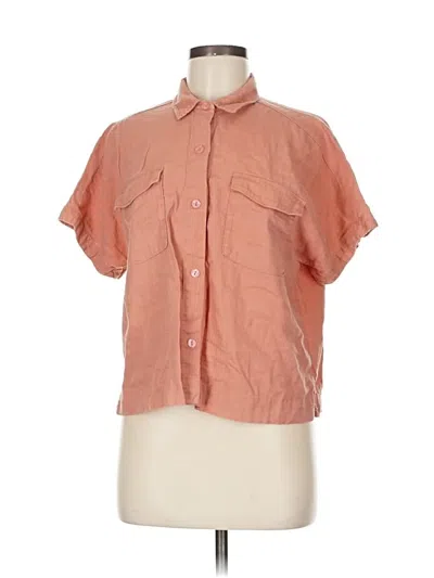 Pre-owned Old Navy Short Sleeve Blouse In Orange