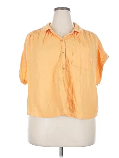 Pre-owned Old Navy Short Sleeve Blouse In Orange