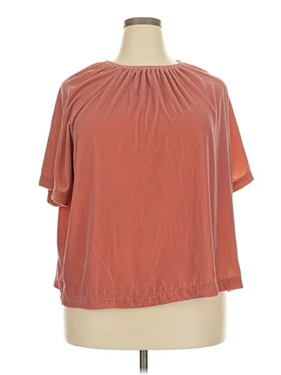 Pre-owned Old Navy Short Sleeve Blouse In Orange