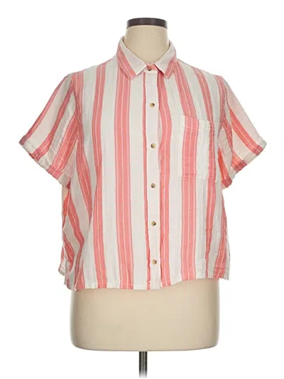 Pre-owned Old Navy Short Sleeve Blouse In Orange