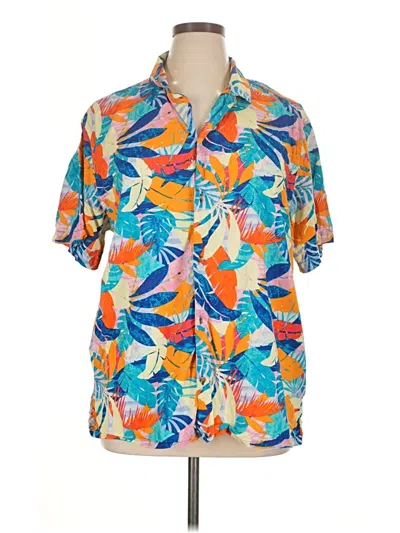 Pre-owned Old Navy Short Sleeve Blouse In Orange