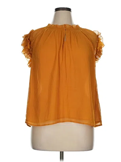 Pre-owned Old Navy Short Sleeve Blouse In Orange