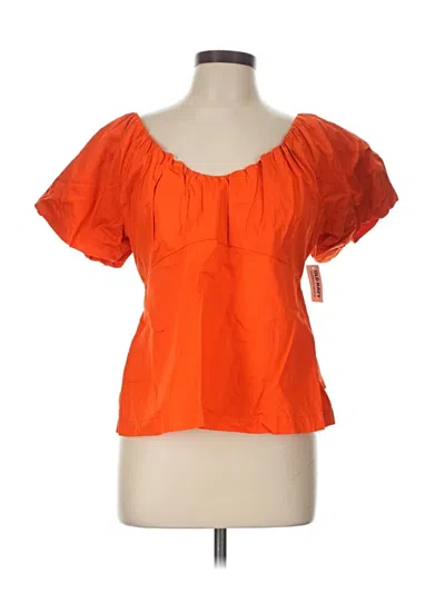 Old Navy Short Sleeve Blouse In Orange