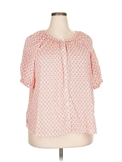 Pre-owned Old Navy Short Sleeve Blouse In Pink