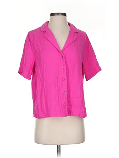 Pre-owned Old Navy Short Sleeve Blouse In Pink