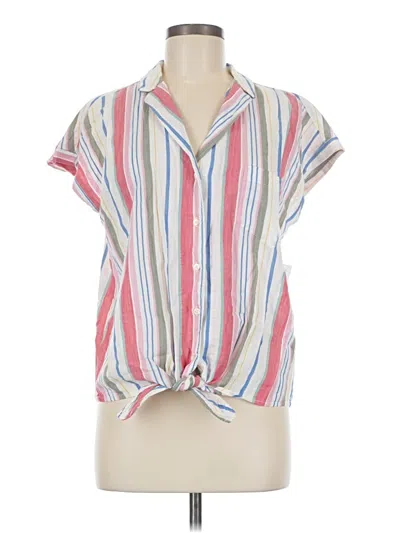 Pre-owned Old Navy Short Sleeve Blouse In Pink