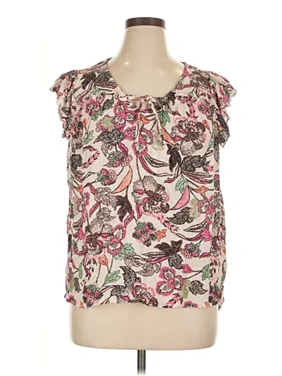 Pre-owned Old Navy Short Sleeve Blouse In Pink