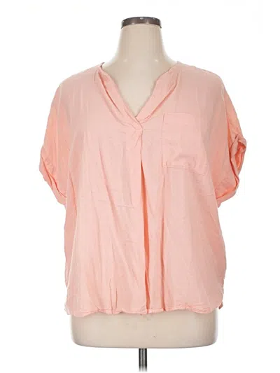 Pre-owned Old Navy Short Sleeve Blouse In Pink