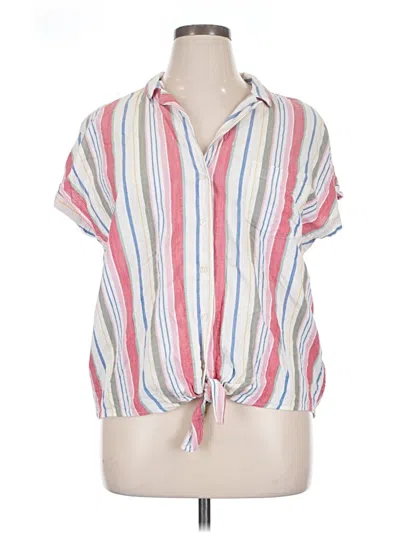 Pre-owned Old Navy Short Sleeve Blouse In Pink