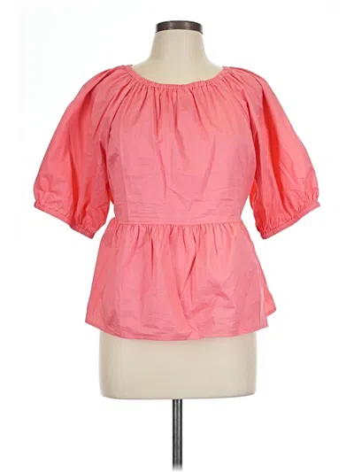 Pre-owned Old Navy Short Sleeve Blouse In Pink