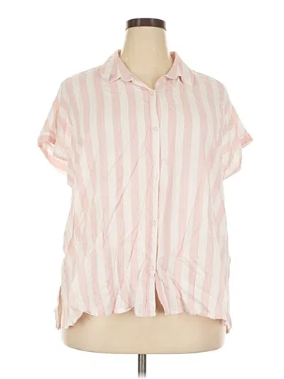 Pre-owned Old Navy Short Sleeve Blouse In Pink