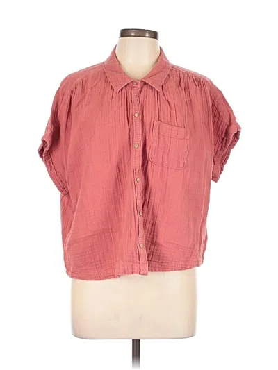 Pre-owned Old Navy Short Sleeve Blouse In Pink
