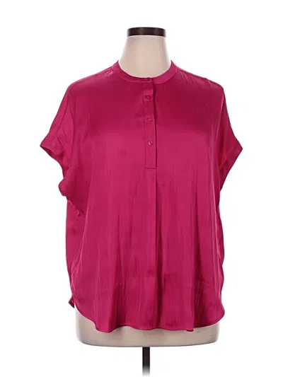 Pre-owned Old Navy Short Sleeve Blouse In Pink