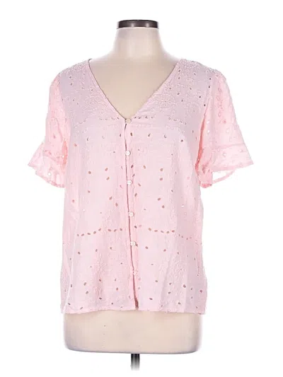 Old Navy Short Sleeve Blouse In Pink