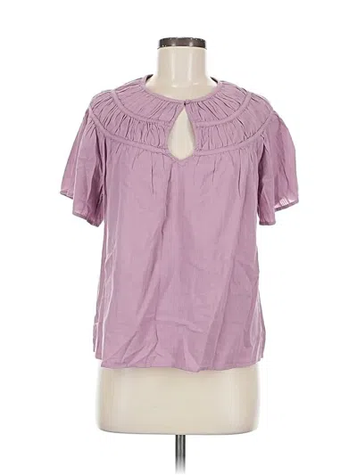 Pre-owned Old Navy Short Sleeve Blouse In Purple