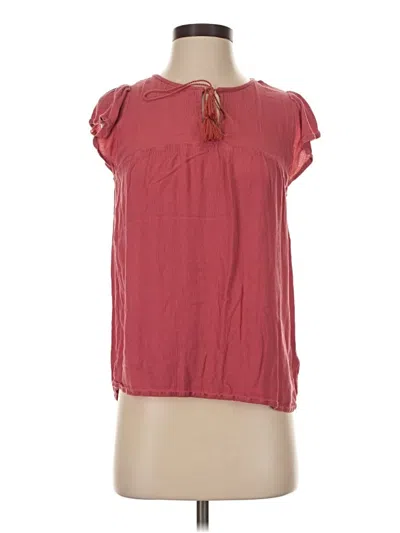 Pre-owned Old Navy Short Sleeve Blouse In Red