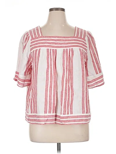 Pre-owned Old Navy Short Sleeve Blouse In Red
