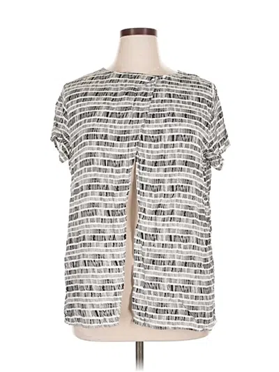 Pre-owned Old Navy Short Sleeve Blouse In Silver