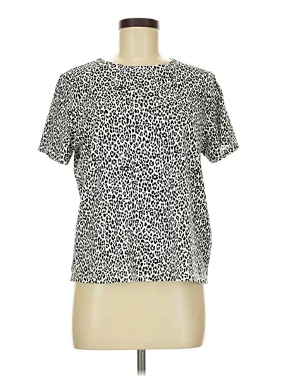 Pre-owned Old Navy Short Sleeve Blouse In Silver