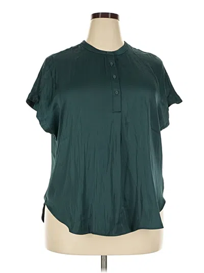 Old Navy Short Sleeve Blouse In Teal