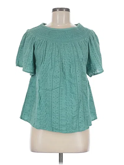 Old Navy Short Sleeve Blouse In Teal