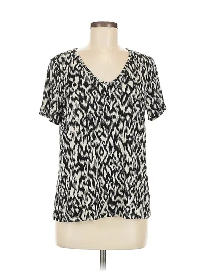 Pre-owned Old Navy Short Sleeve Blouse In White