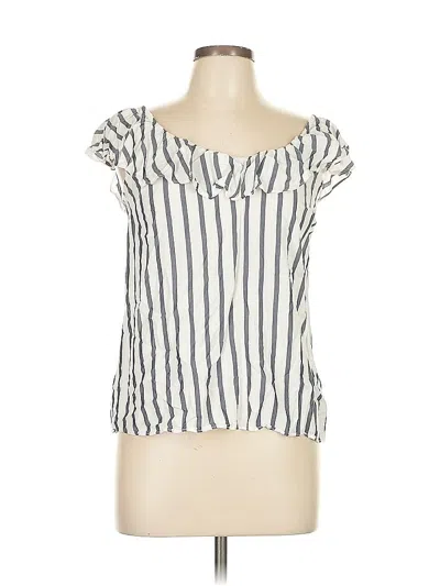 Pre-owned Old Navy Short Sleeve Blouse In White