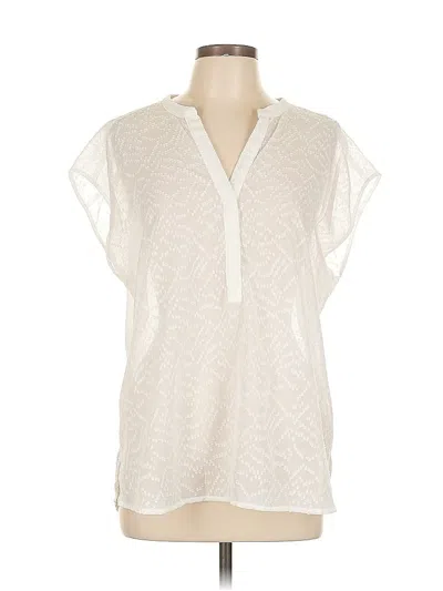 Pre-owned Old Navy Short Sleeve Blouse In White