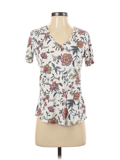 Pre-owned Old Navy Short Sleeve Blouse In White