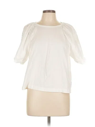 Pre-owned Old Navy Short Sleeve Blouse In White