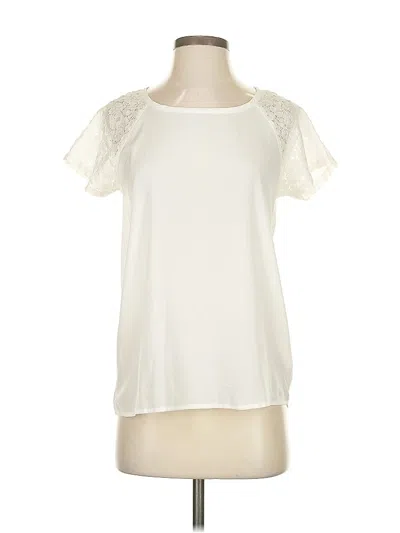 Pre-owned Old Navy Short Sleeve Blouse In White