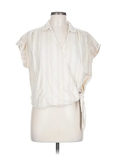 Pre-owned Old Navy Short Sleeve Blouse In White