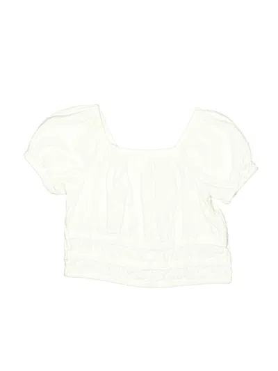 Pre-owned Old Navy Kids' Short Sleeve Blouse In White