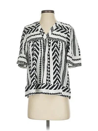 Pre-owned Old Navy Short Sleeve Blouse In White