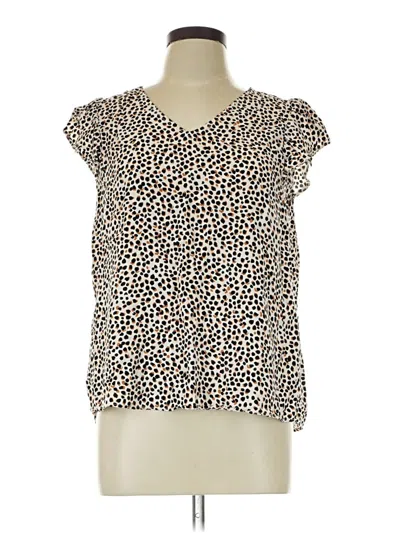 Pre-owned Old Navy Short Sleeve Blouse In White