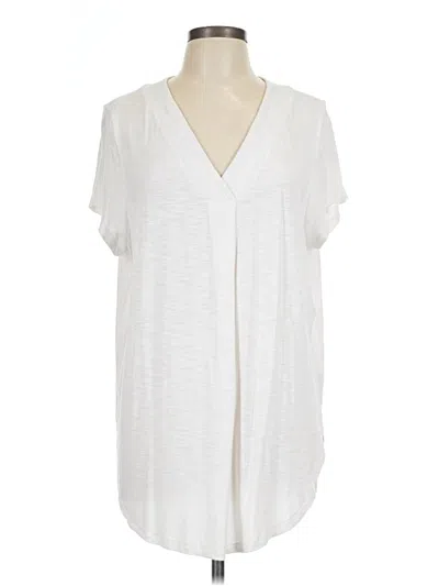 Pre-owned Old Navy Short Sleeve Blouse In White