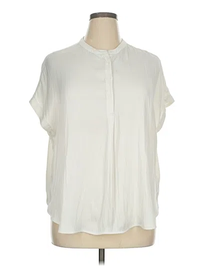 Pre-owned Old Navy Short Sleeve Blouse In White