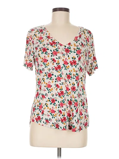 Pre-owned Old Navy Short Sleeve Blouse In White
