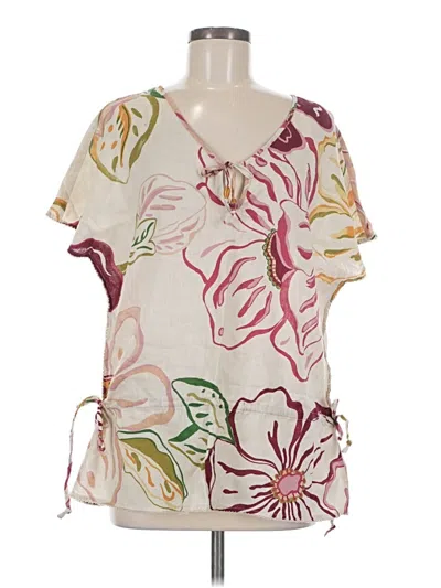 Pre-owned Old Navy Short Sleeve Blouse In White