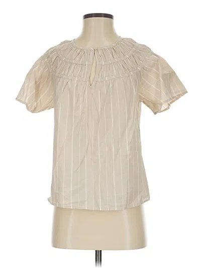 Pre-owned Old Navy Short Sleeve Blouse In White