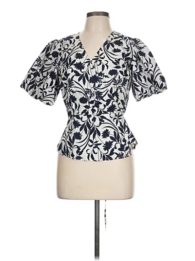 Pre-owned Old Navy Short Sleeve Blouse In White