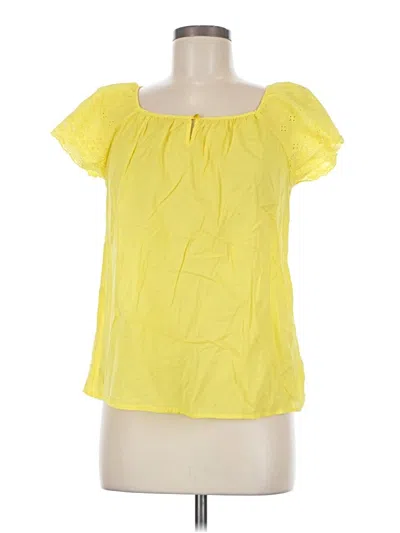 Pre-owned Old Navy Short Sleeve Blouse In Yellow