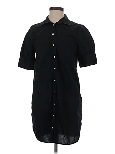 Pre-owned Old Navy Short Sleeve Button Down Shirt In Black