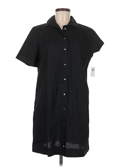 Pre-owned Old Navy Short Sleeve Button Down Shirt In Black