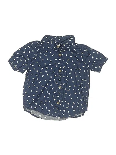 Pre-owned Old Navy Kids' Short Sleeve Button Down Shirt In Blue