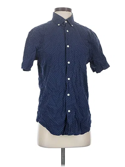 Pre-owned Old Navy Short Sleeve Button Down Shirt In Blue