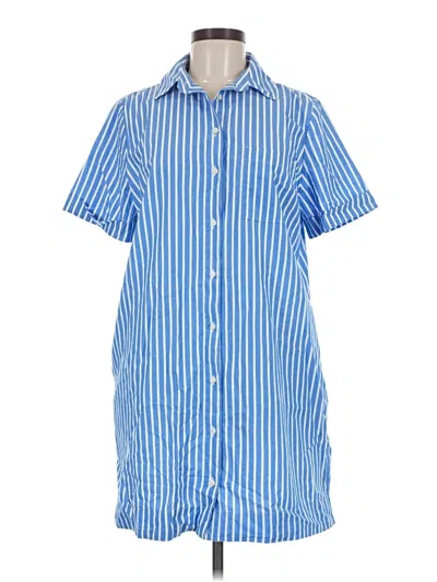 Pre-owned Old Navy Short Sleeve Button Down Shirt In Blue