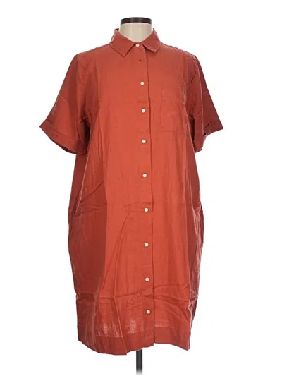 Old Navy Short Sleeve Button Down Shirt In Brown
